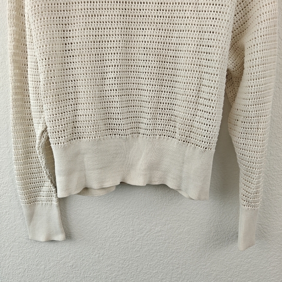 VARLEY Cameron Open Knit Zip Up Jacket In Cream Size M - Picture 14 of 15
